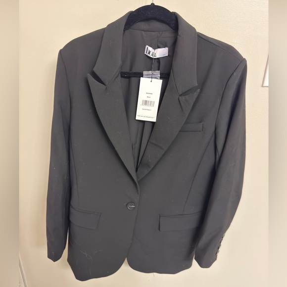 NEW WITH TAGS: Because of Alice Oversized Boyfriend Blazer — Size S, Black - Picture 4 of 6